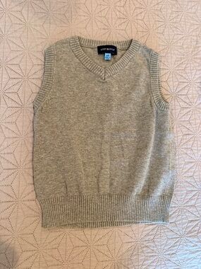 Andy & Evan Beige V-Neck Knit Sweater Vest